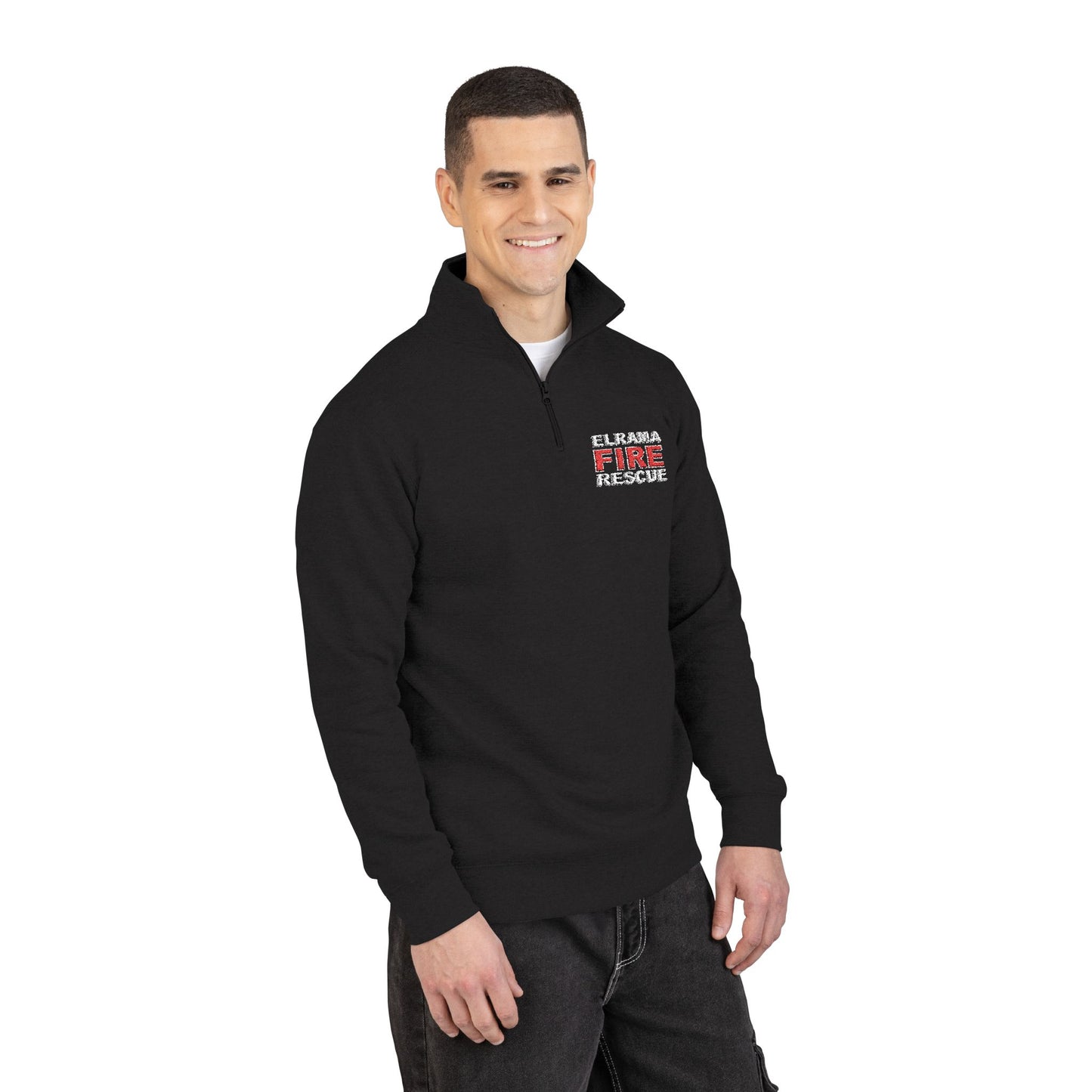 Cozy Fleece Pullover with Elrama Fire Rescue Embroidery