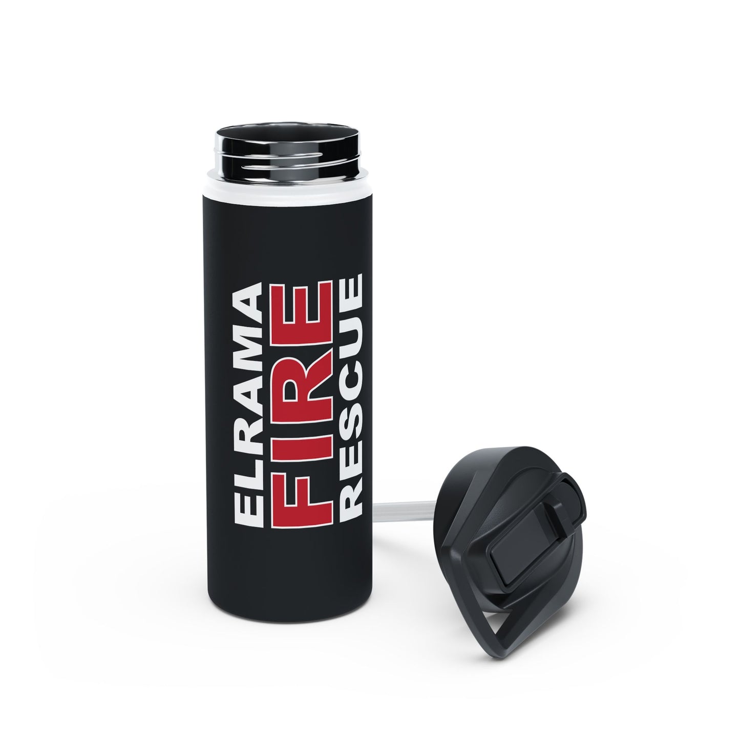 Water Bottle Elrama Fire Rescue Stainless Steel - Black