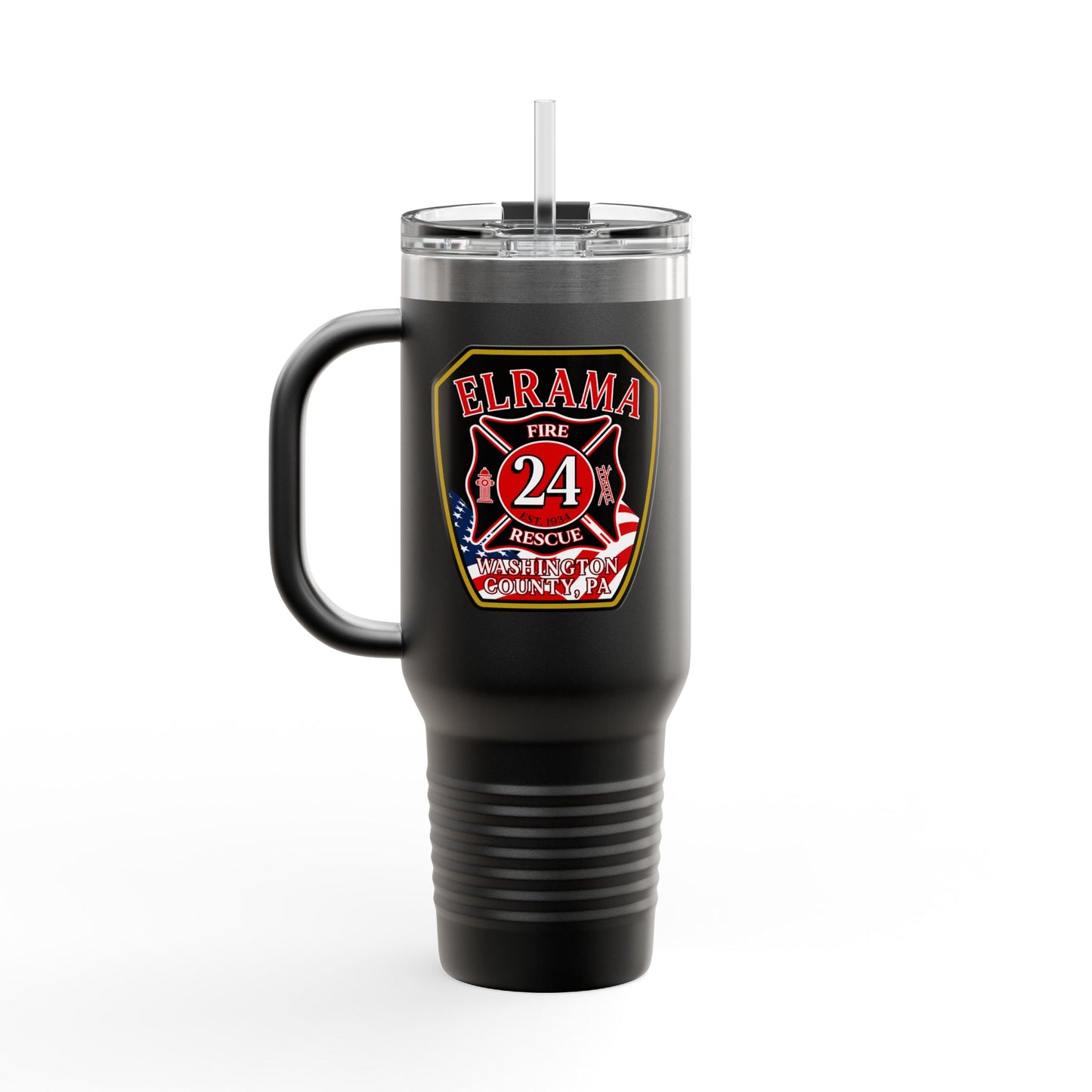 Mug Travel Stainless Steel Elrama VFC 40oz Insulated - Black